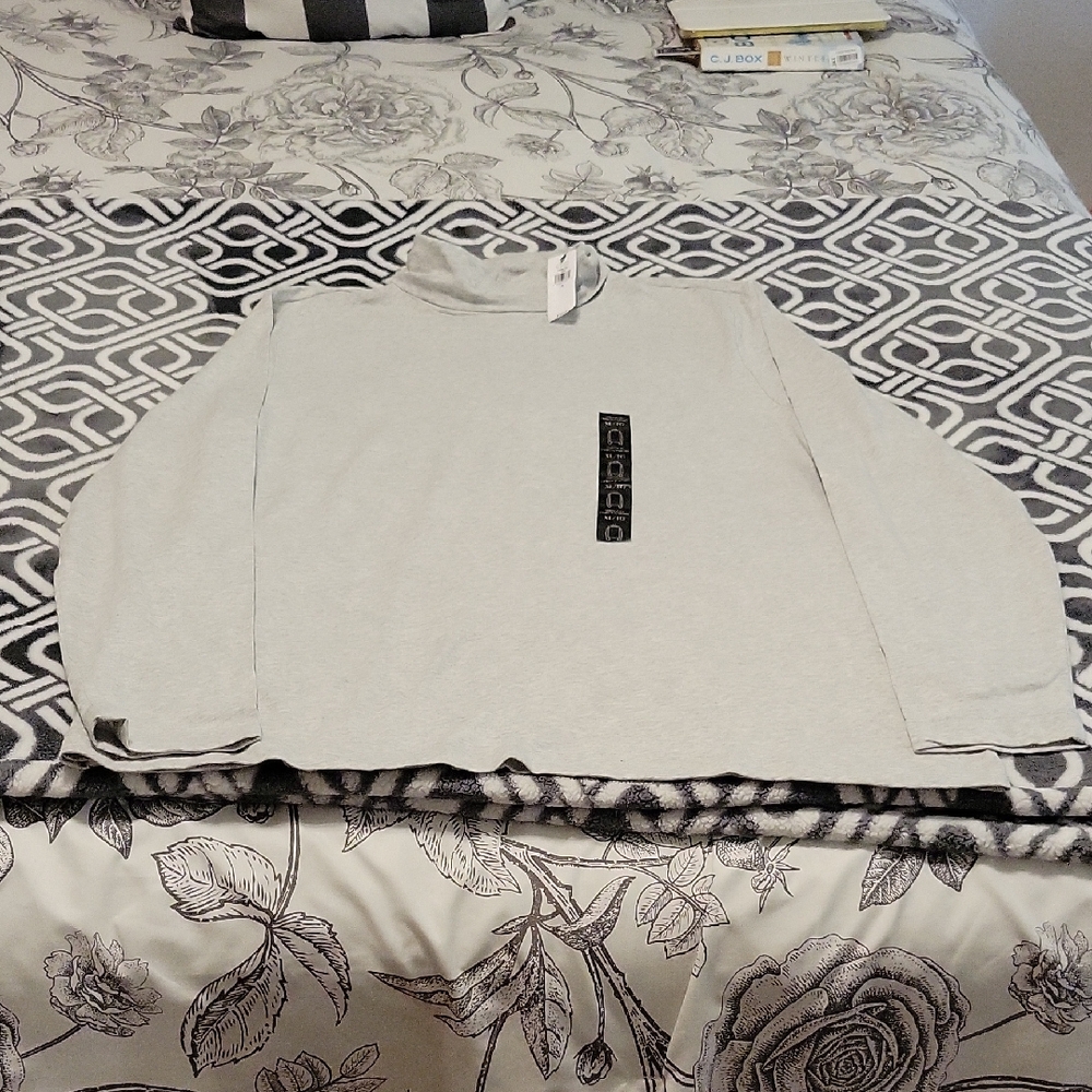 Banana Republic Light Gray Long Sleeve Turtleneck